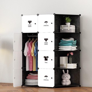 Tủ nhựa ghép 12 ô có xéo bên hông