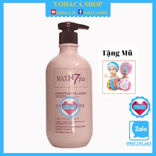 KEM Ủ TÓC PHỤC HỒI N7 KERATIN PROTEIN MỀM MƯỢT 500MLCHAI/HŨ [Tặng Mũ ủ]