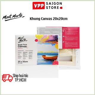 Khung Canvas 20x20cm Mont Marte Single Thick - CSST2020 - Canvas Vẽ Tranh, Toan Vẽ Tranh