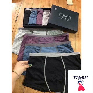 HỘP 4 QUẦN SỊP ĐÙI THÔNG HƠI MENS