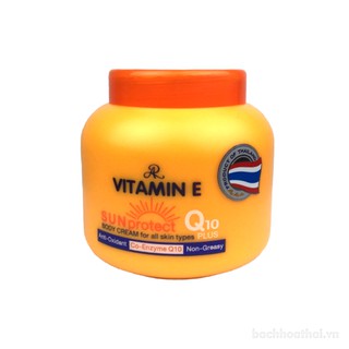 Kem Dưỡng Thể Aron Vitamin E Sun Protect Q10 Plus Body Cream 200ml