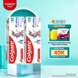 [Mã FMCGCO5 giảm 8% đơn 250K] Bộ 2 Kem Đánh Răng Trẻ Em Colgate Kid Free From không chất nhân tạo cho bé từ 6-9 80g/Tuýp