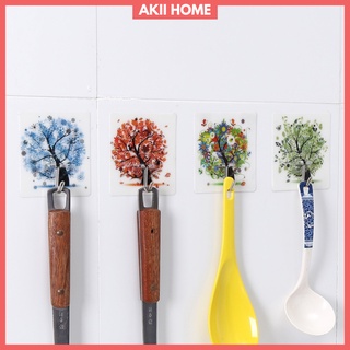 Móc Dán Tường Siêu Dính Chịu Lực In Hình 3D Độc Đáo Akii Home