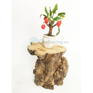Khúc gỗ lũa tự nhiên Nu cà phê làm đôn, chân kệ, trang trí, decor, đạo cụ chụp hình