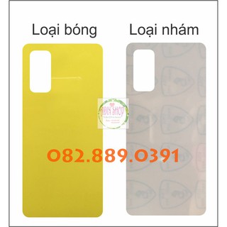 Dán PPF Samsung S20 FE dành cho màn hình, mặt lưng, full lưng viền siêu bảo vệ loại bóng, nhám