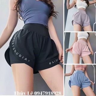 Quần tập đùi chữ viền cạp SIÊU GEN EO, chất thun cao cấp, tôn dáng, thoải mái phù hợp với mọi hoạt động thể thao