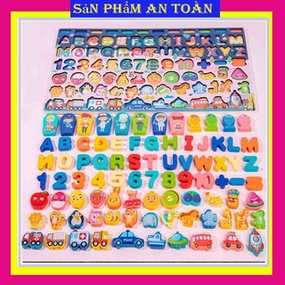 Đồ chơi phát triển trí tuệ bằng gỗ 7 trong 1 Bảng học chữ số đếm, câu cá cho bé
