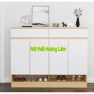 Tủ giầy gỗ công nghiệp cỡ to phối màu