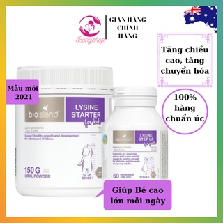 Tăng chiều cao, tăng chuyển hóa cho trẻ dạng viên/bột [ÚC] Bio Island Lysine [Chính hãng]