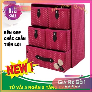 Tủ đựng đồ đa năng,quần áo cho bé, Tủ Đựng Đồ 5 Ngăn 3 tầng, nhỏ gọn tiện ích, dễ dàng sử dụng