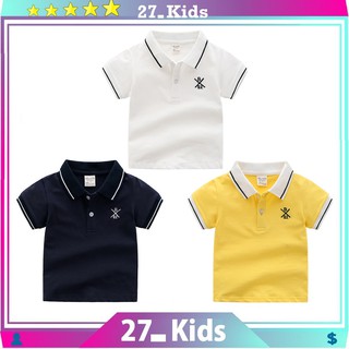 Áo polo bé trai áo thun có cổ size đại cho bé từ 3 tuổi đến 12 tuổi phong cách hàn quốc xuất dư