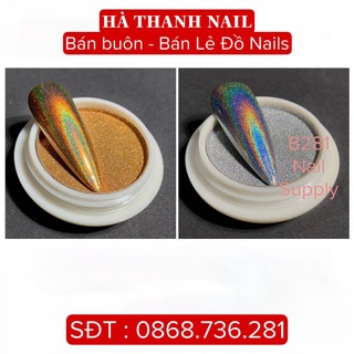 [ Có Sẵn ] Bột Tráng Gương Cầu Vồng Bảy Màu Vàng , Bạc