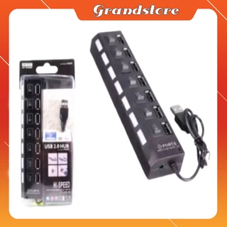 Bộ chia cổng usb hub 7 port hình ổ điện có công tắc led đa năng cho máy tính laptop, pc, điện thoại, máy in, đọc thẻ nhớ