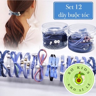 Hộp Chun Buộc Tóc 12 Dây Sang Trọng Cho Bạn Gái(RẺ VÔ DỊCH )