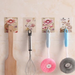 Móc thần thánh dính tường họa tiết hoa văn 3D siêu dính chịu lực bền đẹp treo đồ tiện lợi youngcityshop 30.000