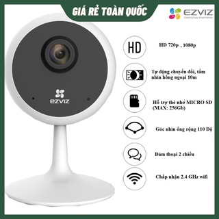 Camera wifi 1MP 2MP EZVIZ C1C 720P 1080P Âm Thanh 2 Chiều, Cảnh Báo Chuyển Động BH 24 Tháng