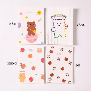 Vở kẻ ngang A5 hình gấu bear 60 trang Sakura Shop
