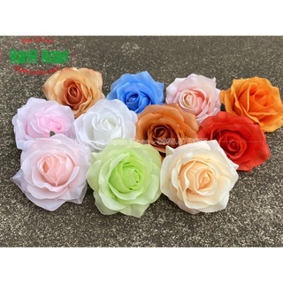 Combo 10 đầu bông hoa Hồng Hạnh Anh 10cm - Hoa giả,hoa lụa