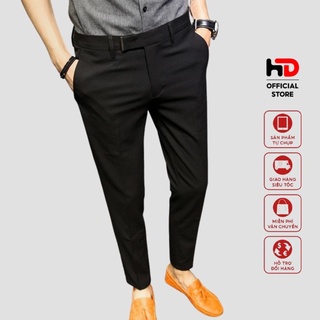 Quần Tây Nam Hàn Quốc Ống Côn Cao Cấp - Full màu: Xanh, đen, xám, kem chất vải co giãn dày dặn, form Slimfit hàn quốc