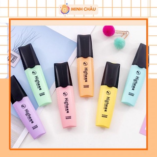 Bút Highlight Pastel Bút Nhớ Dòng Đánh Dấu Nhiều Màu Chất Lượng Cao Loại Nắp Đen