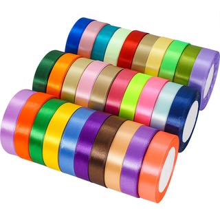 50 màu sắc bản 2cm cuộn dài 22m ruy băng satin lụa thường bóng 1 mặt,dây gói quả ,dây trang trí,phụ liểu nơ bờm