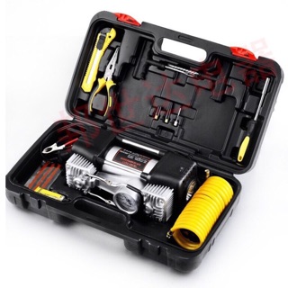 BƠM LỐP Ô TÔ 2 XILANH AIR COMPRESSOR - KÈM HỘP ĐỰNG DỤNG CỤ