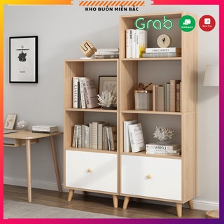 Tủ Kệ Sách Trang Trí, Làm Từ Gỗ Công Nghiệp, Freeship Dễ Dàng Lắp Ghép, Có Ngăn Kéo, Nhiều Ngăn Để Đồ, Hiện Đại