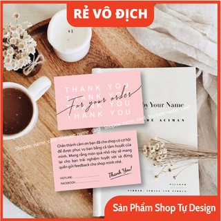 Thiệp cảm ơn khách hàng, thank you card dành cho shop bán hàng có sẵn tại shop