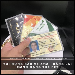 [Hàng loại 1,có nắp]Sỉ 10c Vỏ bọc căn cước trắng trong 2 mặt nhựa dẻo cao cấp, túi đựng thẻ ATM, thẻ sinh viên, bằng lái