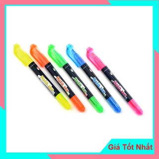 Bút nhớ dòng dạ quang 2 đầu highLiner Thiên Long HL03 nhiều màu lựa chọn