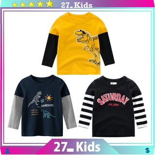 Áo thun dài tay bé trai 27KIDS áo phông dài tay thu đông cho bé