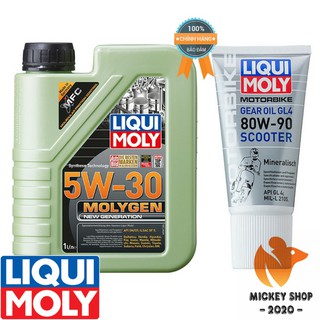 [YÊU THÍCH] COMBO Nhớt máy Liqui Moly Gen 5W30 1L và Nhớt láp Liqui Moly Gear 80W90 150ml