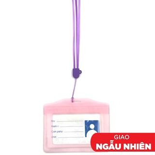 Bảng Tên Ngang 2 Mặt Dây Nhựa - Kejea 504 - Màu Hồng (Màu Dây Giao Ngẫu Nhiên)