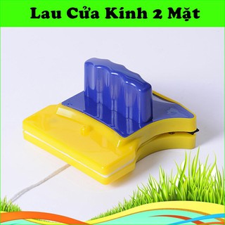 Lau kính nam châm 2 mặt vàng - Dụng Cụ vệ sinh nhà cửa