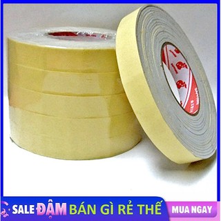 COMBO 10 CUỘN BĂNG KEO 2 MẶT CUỘN 13 VÒNG CAO 2CM