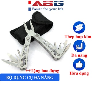Kìm Đa Năng Mini Dụng Cụ Sinh Tồn Bỏ Túi  ABG 13 Chức Năng Trong 1 Bằng Thép Cao Cấp Tặng Kèm Bao Đựng