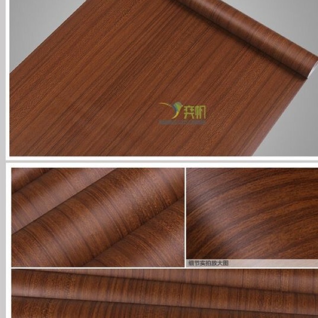 Decal cuộn gỗ nâu nhám