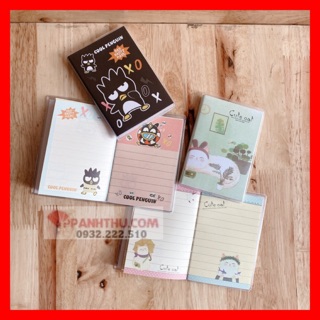 SỔ GHI CHÉP NHÍ GIẤY HÌNH BÌA NHÁM ( 7,5 x 10,5 cm)