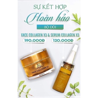 Combo Kem Face Và Serum Dưỡng Collagen X3 Có Team Cào Điện Tử