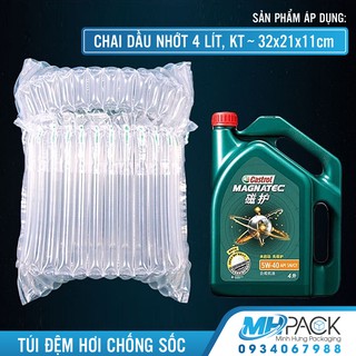 Đệm hơi túi đựng can dầu nhớt 4L 30x22x10cm túi gói hàng chống sốc sữa bột, mỹ phẩm, chai lọ thủy tinh, dầu nhớt