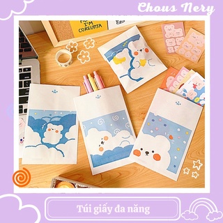 Túi giấy hình Gấu đáng yêu đựng đồ gói hàng/gói quà sinh nhật/đa năng tiện lợi