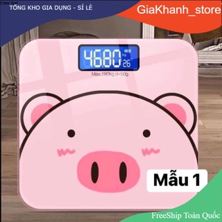 Cân điện tử sức khỏe PINK PIG hình lợn hồng siêu yêu , Cân mini điện tử mẫu mới LD2114