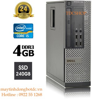Case máy tính đồng bộ DELL Optiplex 7010 core i5 3470, ram 4GB, ổ cứng SSD 240GB