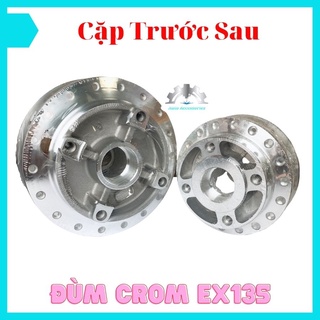 Đùm Mạ Crom, Đùm Trước Sau cho xe Exciter (Ex135) - Thích hợp cho anh em lên Căm Đùm Niềng