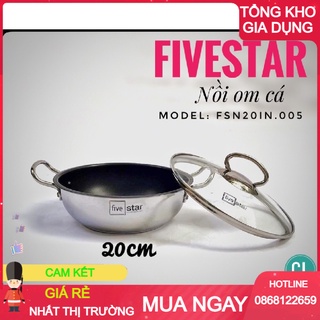 Combo 2 Nồi Kho Cá 3 Đáy Chống Dính 20cm Fivestar bảo hành 5 năm