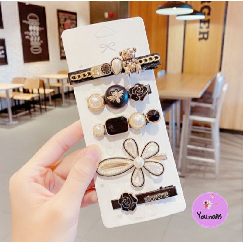 Set 5 Kẹp Tóc/Cặp Tóc Siêu Xinh (Loại Đẹp)