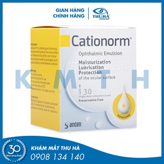 Nhũ tương nhỏ mắt, ống đơn liều CATIONORM® Pháp