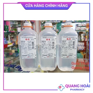 Glucose 5% Braun dung dịch Đường truyền tĩnh mạch ( Thùng 10 chai 500ml )