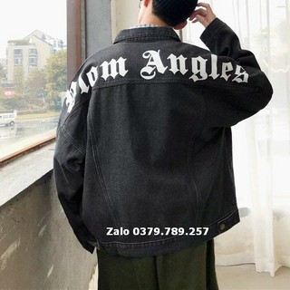 [Sỉ] Áo khoác jean nam nữ Unisex đen Angel form rộng đẹp cao cấp Chiwawa shop