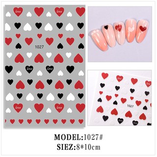 sticker hình tim dán móng tay nail mẫu mới